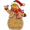 Northlight LED Lighted Gingerbread Snowman with Bird Christmas Figure - 15"